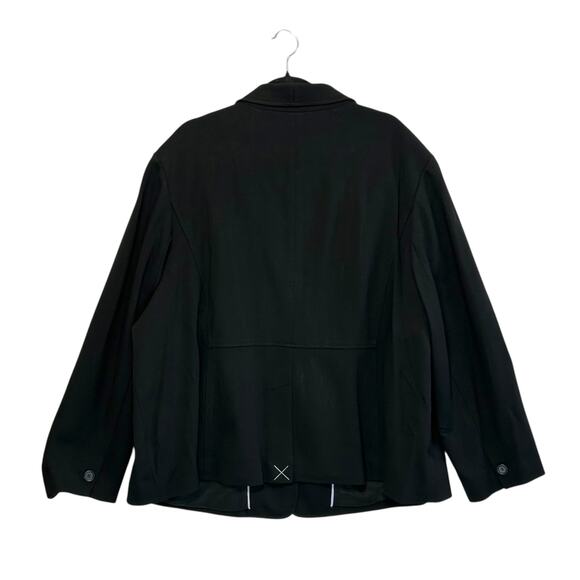 Talbots Fabric Knit In Italy Blazer Jacket NWT Women's Sz 24W Black Luxurious - Picture 2 of 5